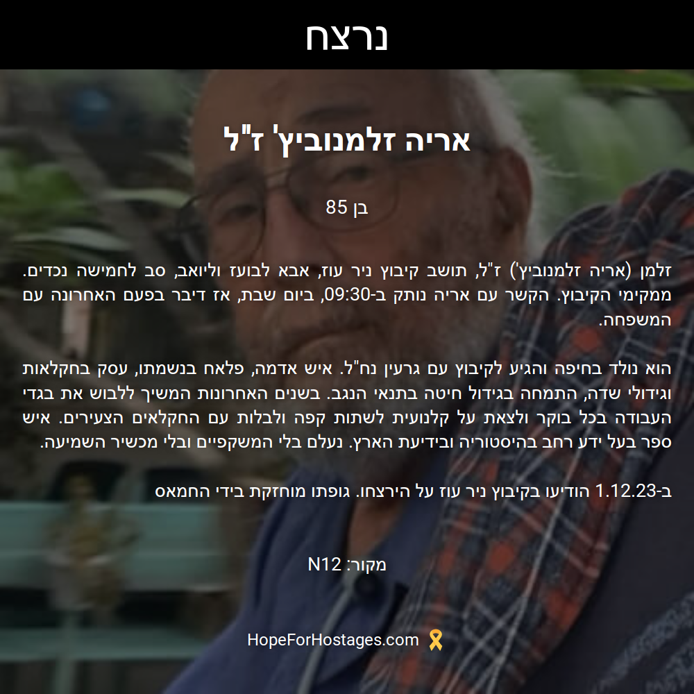 אריה זלמנוביץ' ז